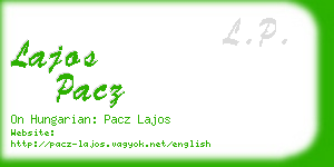 lajos pacz business card